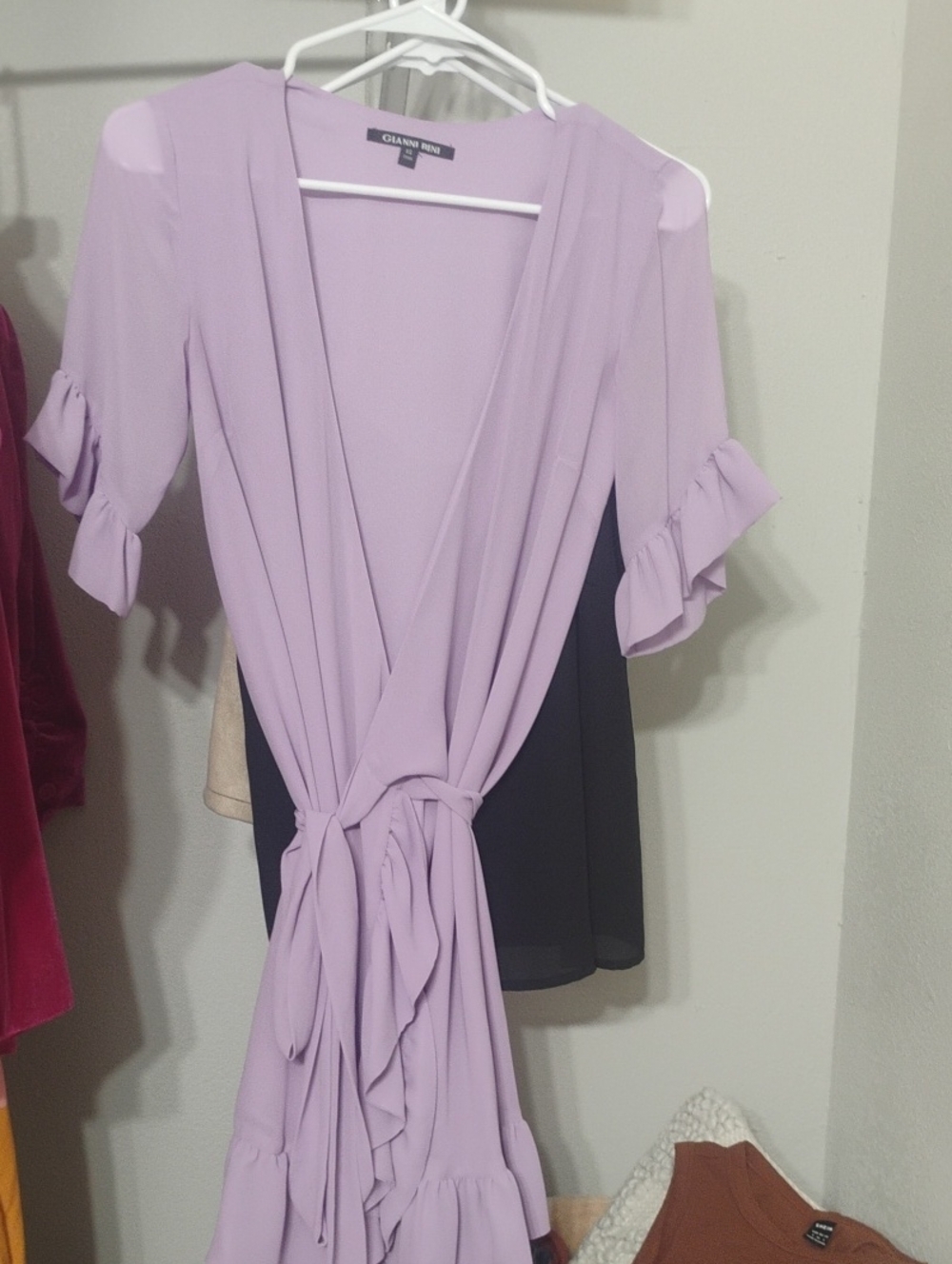 Giani Rini Xs Lilac Scoop Neck Dress